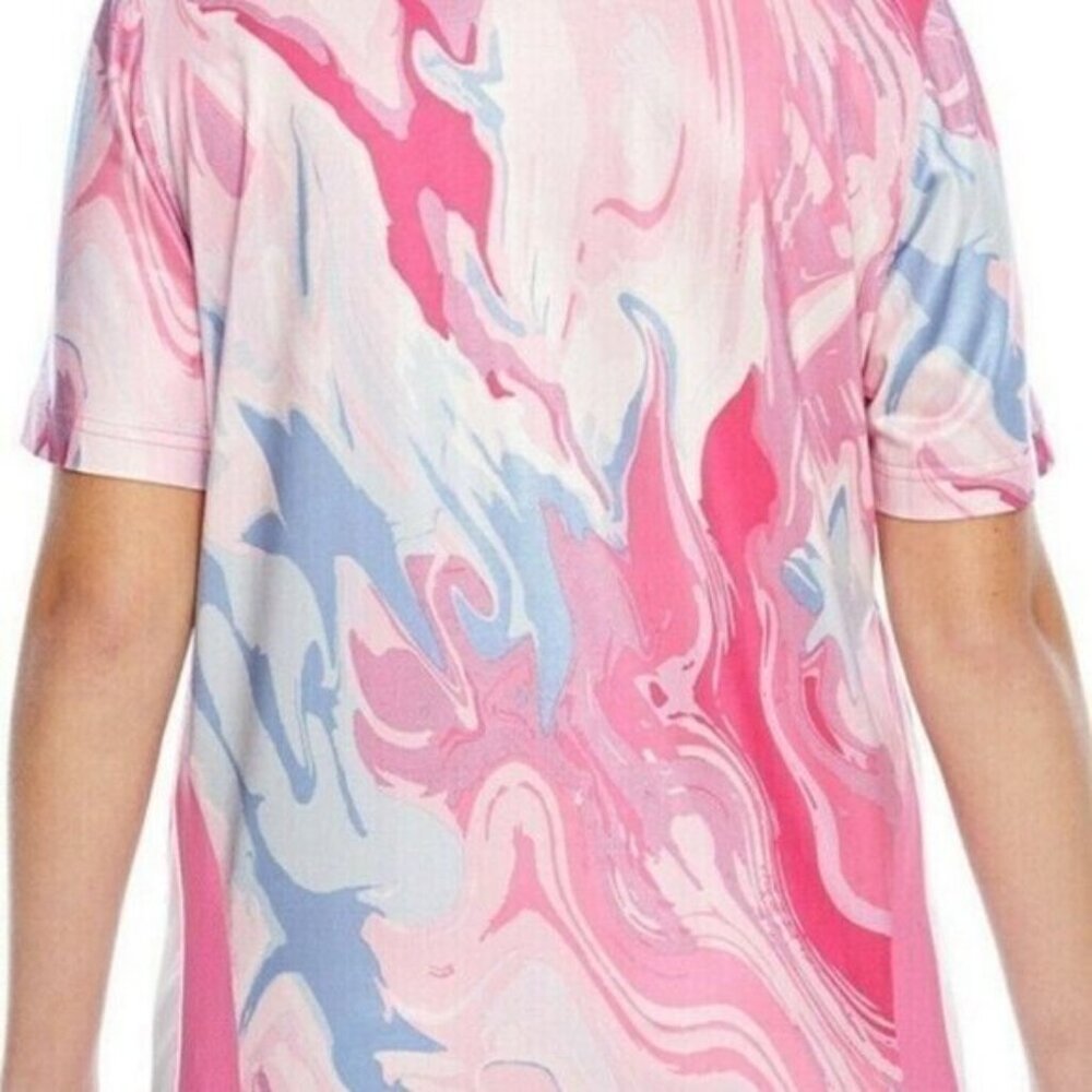 Women Short-Sleeve V-Neck Swirl Jersey - Picture 2 of 4